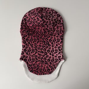Topeltpuuvillane tuukrimüts roosa leopard