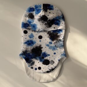 Topeltpuuvillane tuukrimüts sini-must-valge